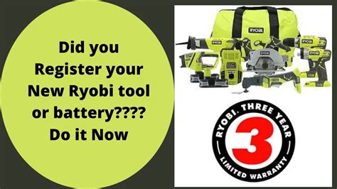 register ryobi tools warranty